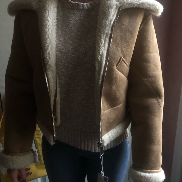 BNWT🤍✨Mango 🥭Sherpa bomber jacket - Picture 4 of 4